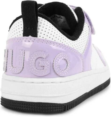 HUGO KIDS panelled low-top sneakers Purple