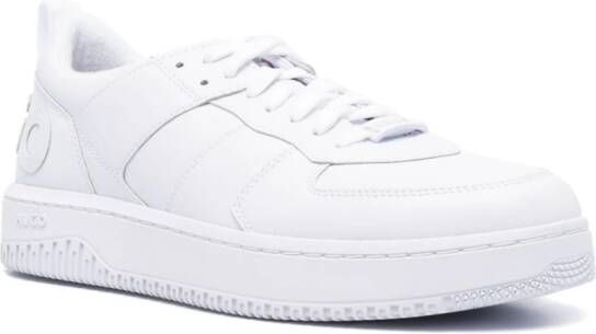HUGO logo-embossed lace-up sneakers White
