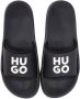 HUGO logo-embossed pool slides Black - Thumbnail 4