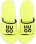 HUGO logo-embossed pool slides Yellow - Thumbnail 4