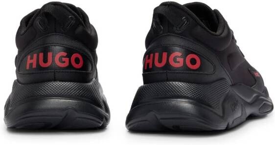 HUGO logo-embroidered low-top sneakers Black