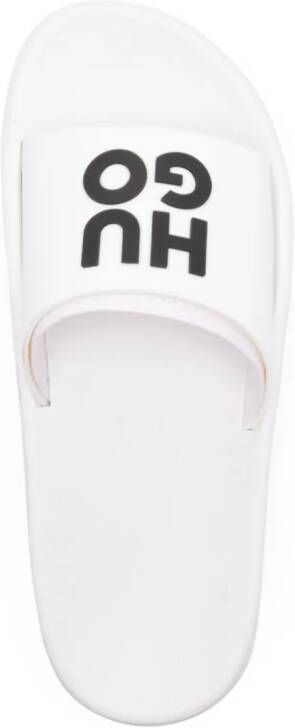 HUGO logo-plaque flat sides White
