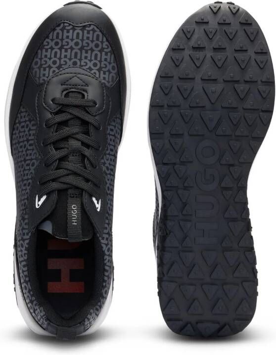 HUGO logo-print lace-up sneakers Black