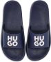HUGO logo-print moulded-footbed slides Blue - Thumbnail 4