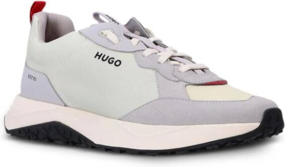 HUGO logo-print panelled sneakers White