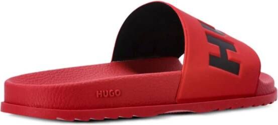 HUGO Match It logo-debossed slides Red
