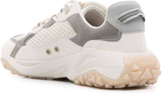 HUGO mesh-panelled chunky sneakers Neutrals
