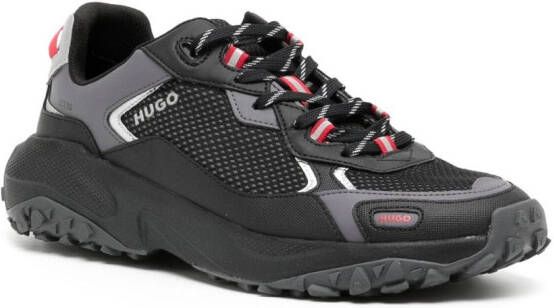 HUGO open-mesh panelled sneakers Black