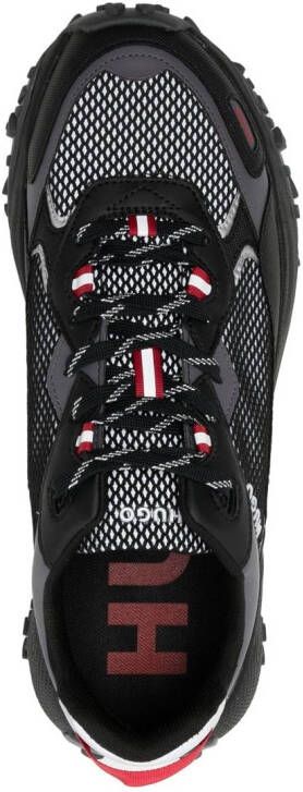 HUGO open-mesh panelled sneakers Black