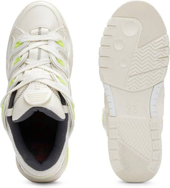 HUGO panelled lace-up sneakers White