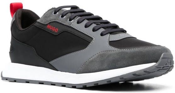 HUGO panelled low-top sneakers Black