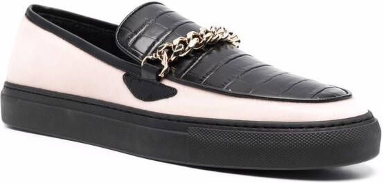 HUMAN RECREATIONAL SERVICES chain-link detail loafers Pink