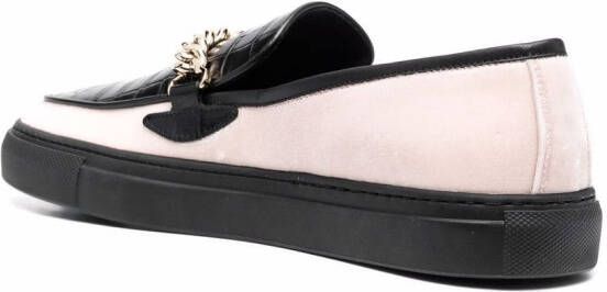 HUMAN RECREATIONAL SERVICES chain-link detail loafers Pink