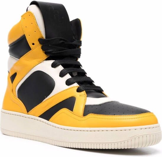 HUMAN RECREATIONAL SERVICES colour-block panelled sneakers Yellow