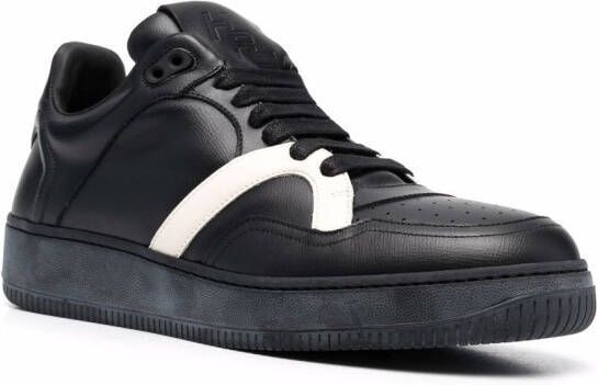 HUMAN RECREATIONAL SERVICES two-tone leather sneakers Black