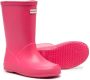 Hunter Kids logo-patch rain boots Pink - Thumbnail 2