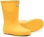 Hunter Kids logo-patch rain boots Yellow - Thumbnail 2