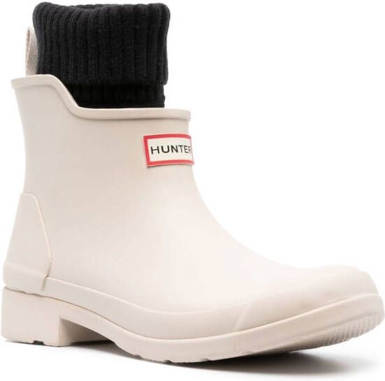 Hunter sock-style Chelsea rain boots Neutrals