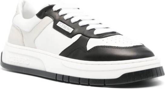 Iceberg contrast-panel leather sneakers White