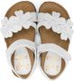 Il Gufo floral-appliqué leather sandals White - Thumbnail 3