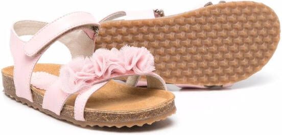 Il Gufo floral-detail open-toe sandals Pink