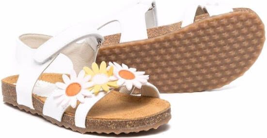 Il Gufo floral-detail open-toe sandals White