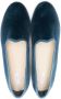 Il Gufo grosgrain-trim suede ballerina shoes Blue - Thumbnail 3