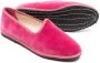 Il Gufo grosgrain-trim suede ballerina shoes Pink - Thumbnail 2