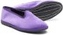 Il Gufo rib-trimmed velvet slippers Purple - Thumbnail 2