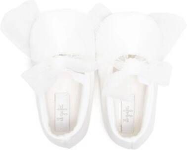 Il Gufo tulle-overlay ballerina shoes White