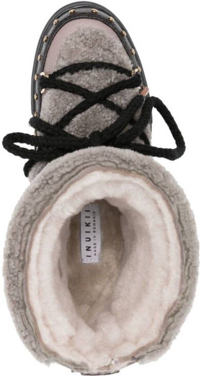 Inuikii Classic shearling lace-up sneakers Grey