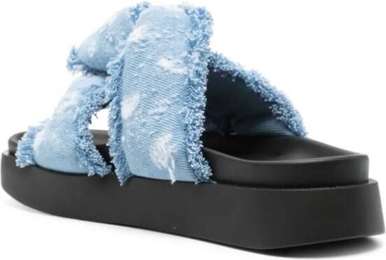 Inuikii frayed-detail sandals Blue