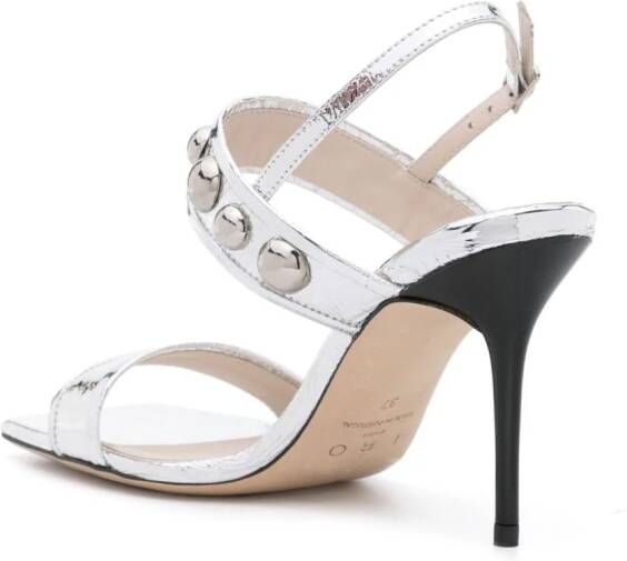 IRO 95mm studded leather sandals Silver