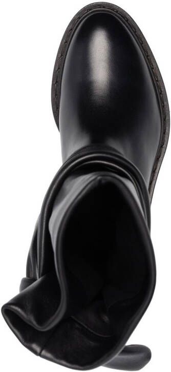 IRO tie-detail lamb leather ankle boots Black