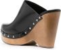 ISABEL MARANT 110mm wedge-heel leather clogs Black - Thumbnail 3