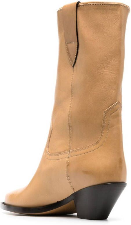 ISABEL MARANT 60mm Dahope leather boots Brown