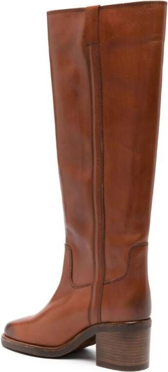 ISABEL MARANT Seenia 70mm leather boots Brown