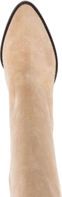 ISABEL MARANT 80mm heeled suede boots Neutrals