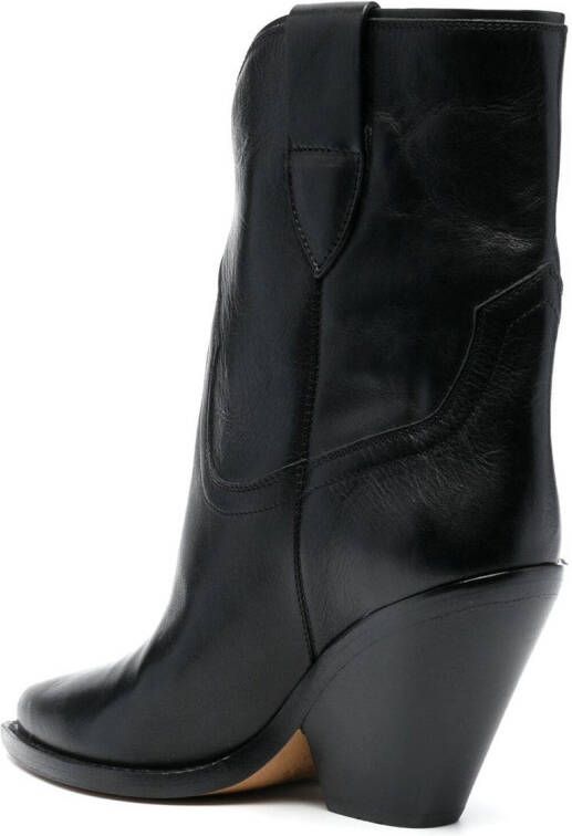 ISABEL MARANT Leyane 90mm leather boots Black