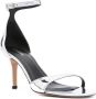 ISABEL MARANT 90mm metallic-effect leather sandals Silver - Thumbnail 2