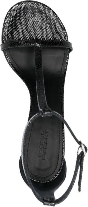 ISABEL MARANT 90mm open-toe leather sandals Black