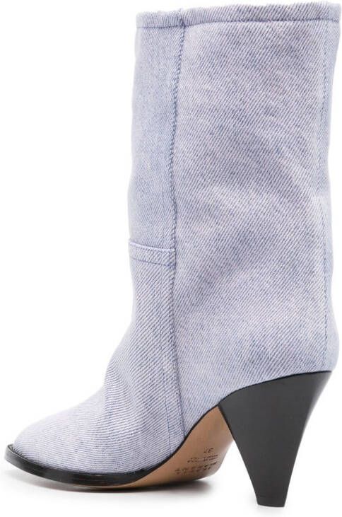 ISABEL MARANT 90mm pointed suede ankle boots Purple