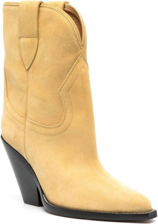 ISABEL MARANT 90mm suede boots Yellow
