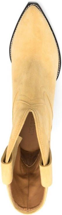 ISABEL MARANT 90mm suede boots Yellow