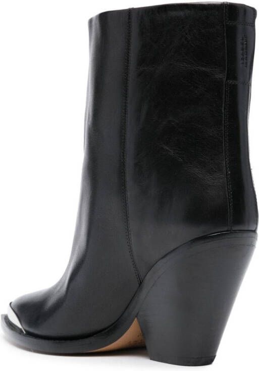 ISABEL MARANT 95mm leather boots Black