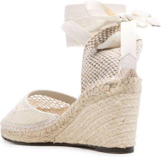 ISABEL MARANT Alfafi 80mm crochet espadrilles Neutrals