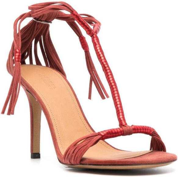 ISABEL MARANT Anssi 80mm leather sandals Red