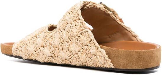 ISABEL MARANT Arizona double-buckle sandals Neutrals