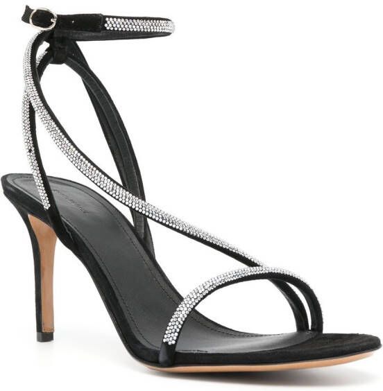 ISABEL MARANT Atria 85mm crystal-embellished sandals Black