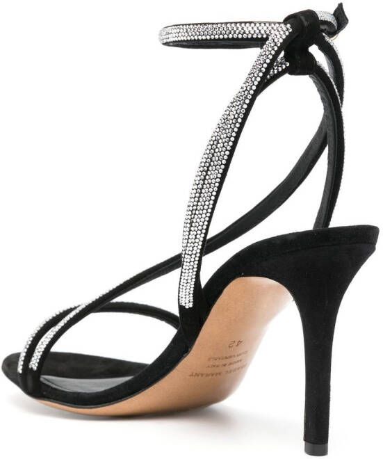 ISABEL MARANT Atria 85mm crystal-embellished sandals Black